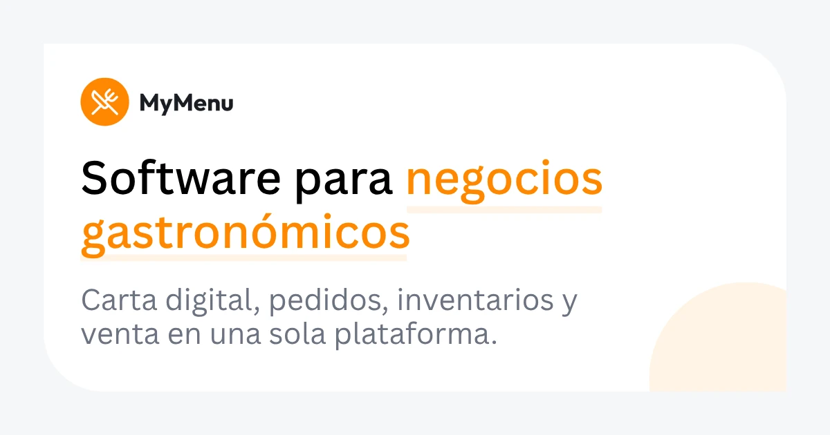 Mymenu Software para restaurantes y gestión gastronómica | MyMenu